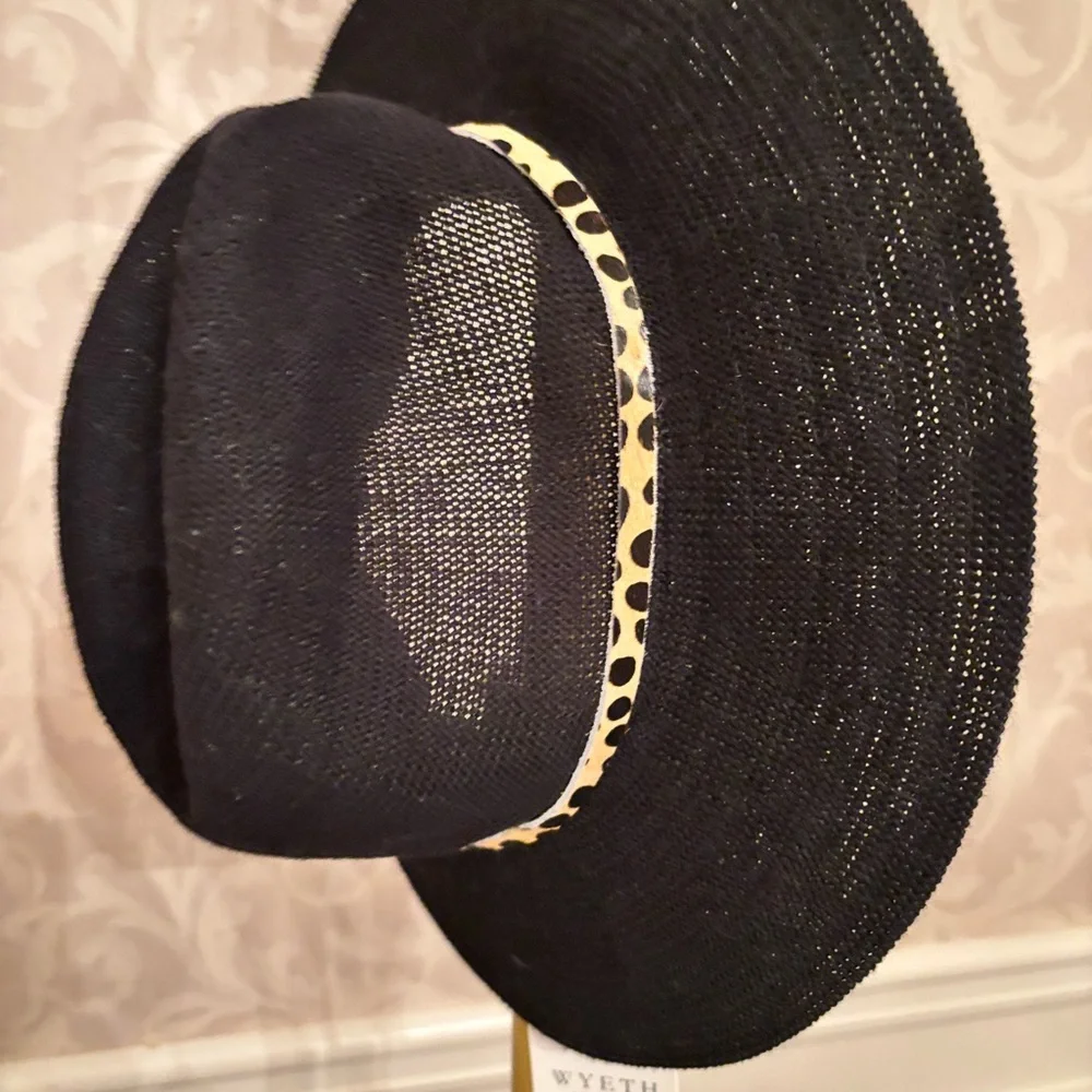 Wyeth by Todd Magill Black Hat with Animal Print Band - Picture 2 of 8